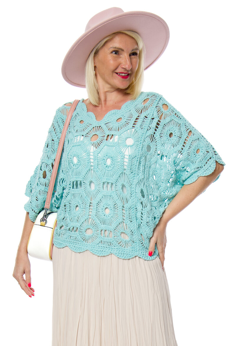 Mint krāsas kokvilnas džemperis sievietēm NC