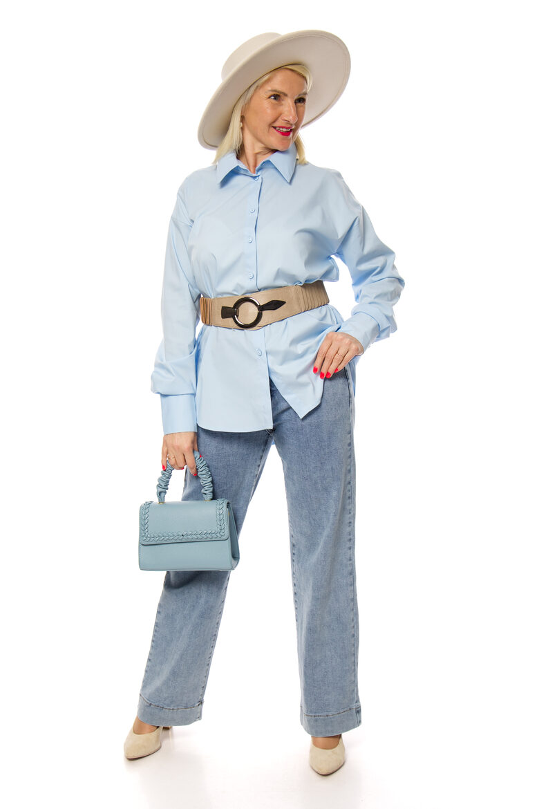 Elastīgas Loose sieviešu džinsa bikses Shiny Design