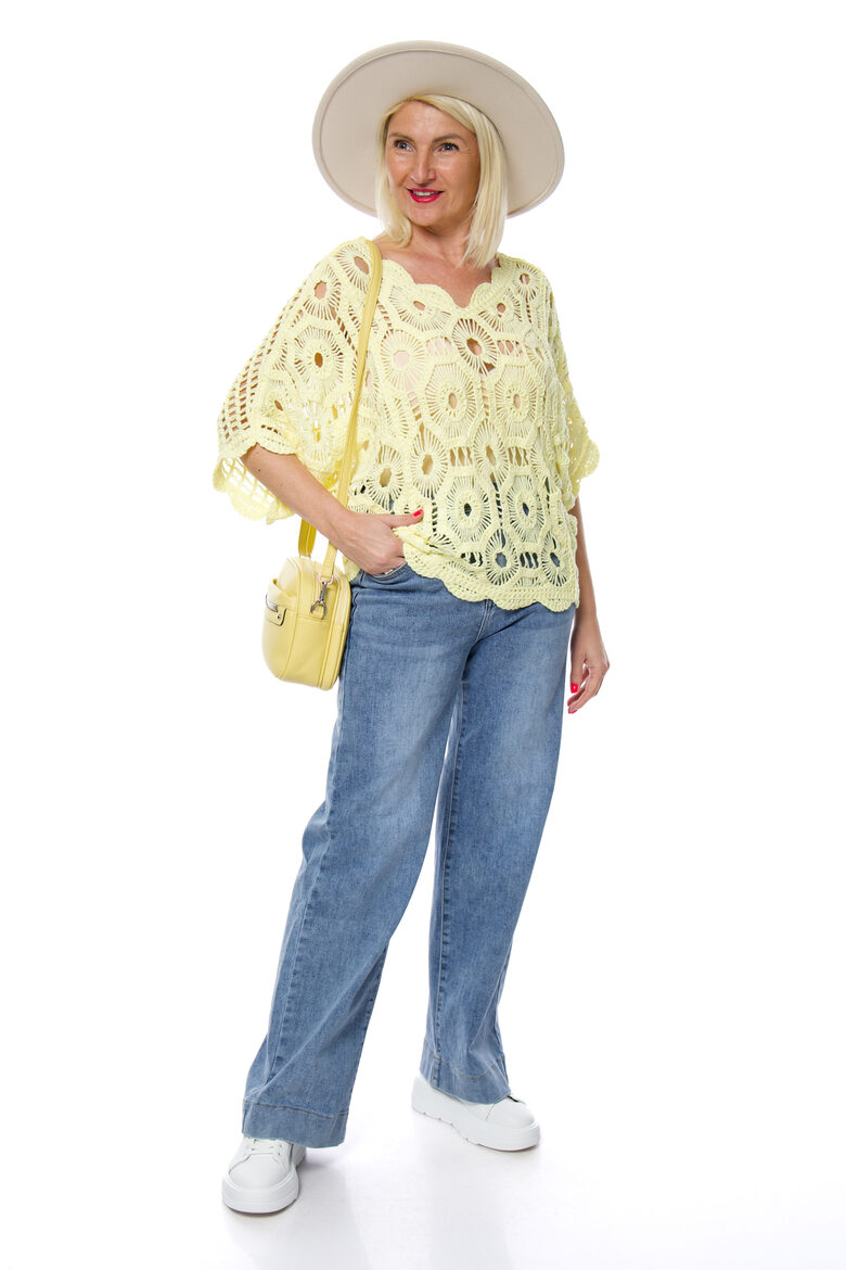 Elastīgas Loose sieviešu džinsa bikses Shiny Design