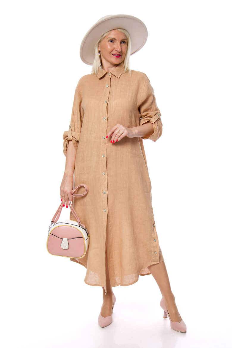 Lina auduma kleita ar mežģīni Puro Lino