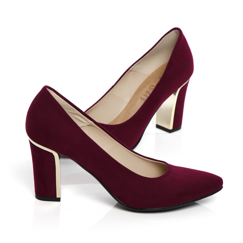 Elegantas bordo krāsas augstpapēžu kurpes sievietēm For-But