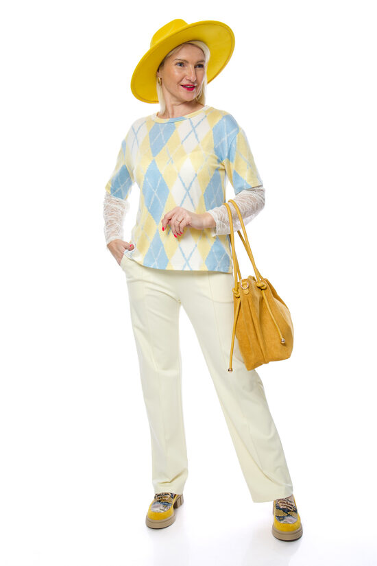 Gaiši dzeltenas sieviešu bikses SIMILI