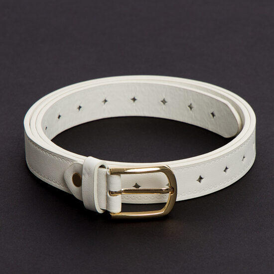 Balta josta ar zelta krāsas sprādzi