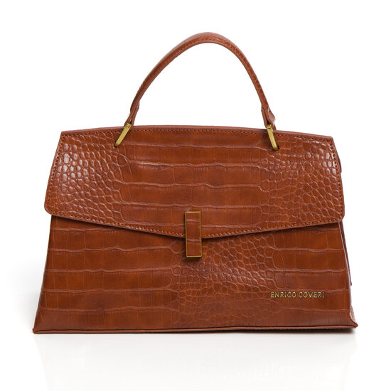 Brūnas krāsas eleganta mazā sieviešu somiņa ENRICO COVERI