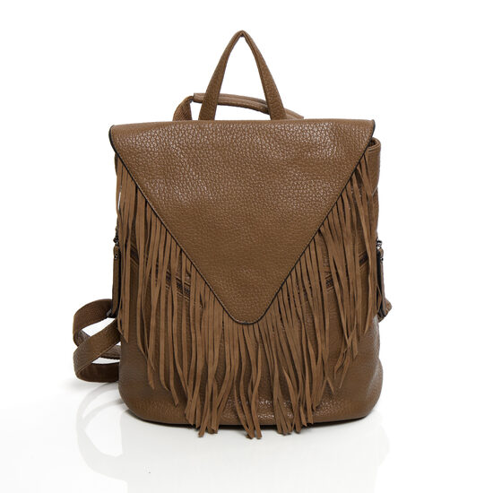 Brūnas krāsas sieviešu mugursoma ar skarām TURBO BAGS