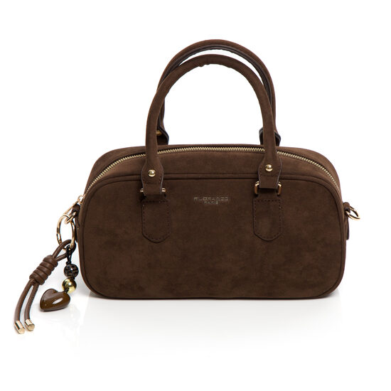 Brūna eleganta mazā sieviešu somiņa ar piekariņu FLORA&CO