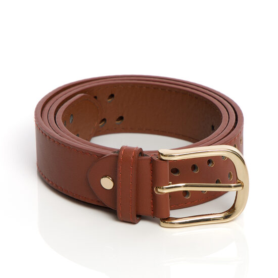 Brūna josta ar zelta krāsas sprādzi