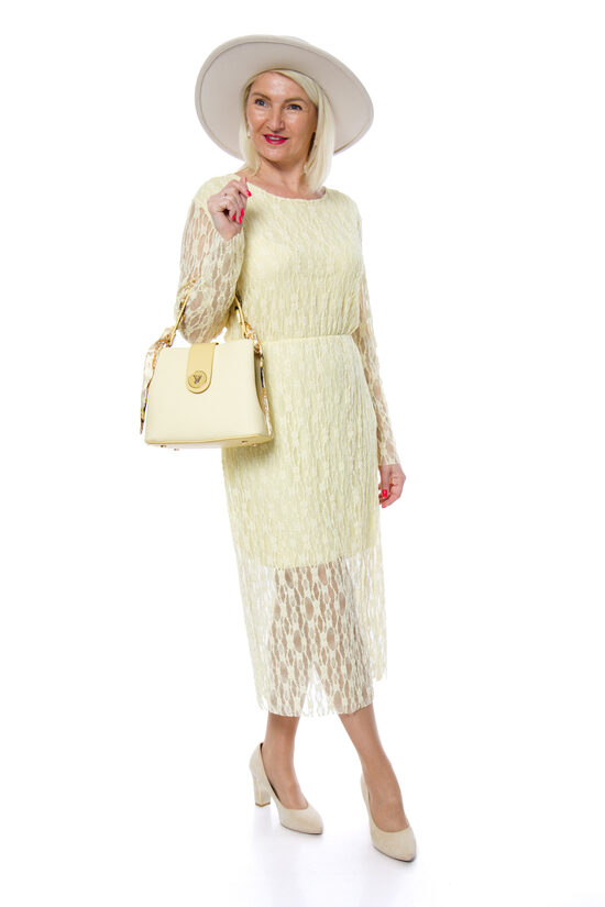 Mežģīnes kleita ar šķēlumu ITALY