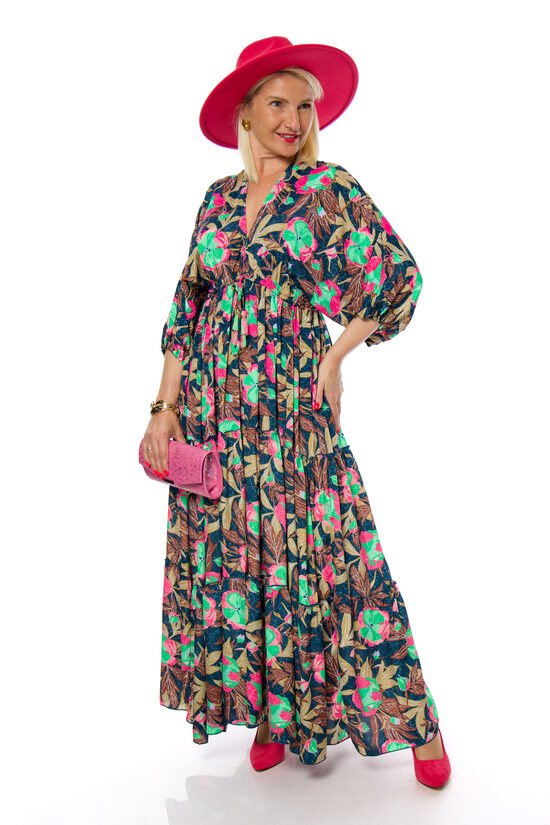 Zīda -viskozes auduma kleita Flex-Moda
