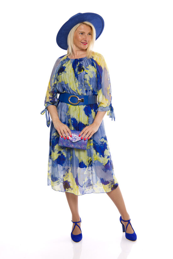 Eleganta viskozes-zīda auduma kleita ar oderi Pure Silk