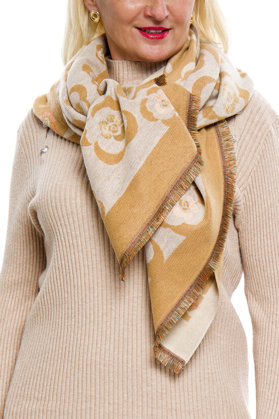 Kokvilnas/viskozes auduma sieviešu šalle REALE