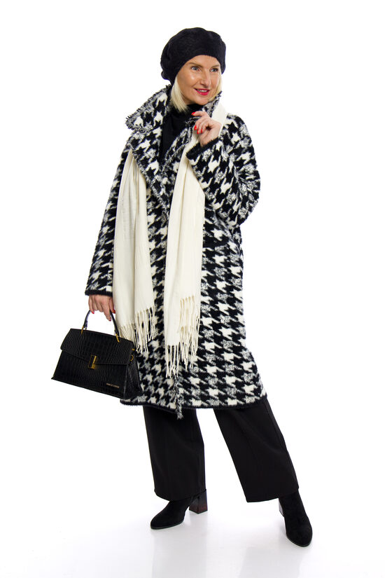 Alpaka sieviešu mētelis ar kabatām E-Woman