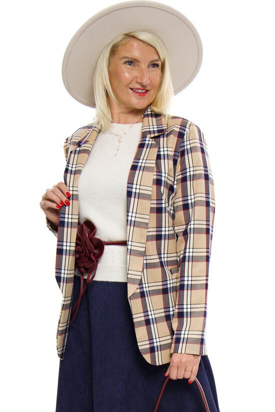 Rūtaina sieviešu žakete ar garām piedurknēm Dam Fashion