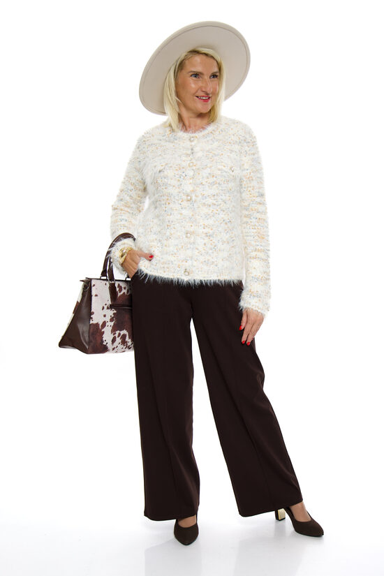 Brūnas krāsas sieviešu bikses ar kabatām SIMILI