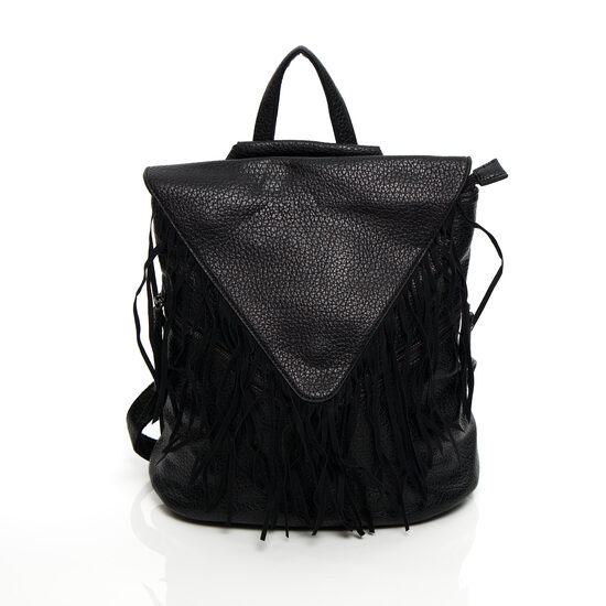 Melnas krāsas sieviešu mugursoma ar skarām TURBO BAGS