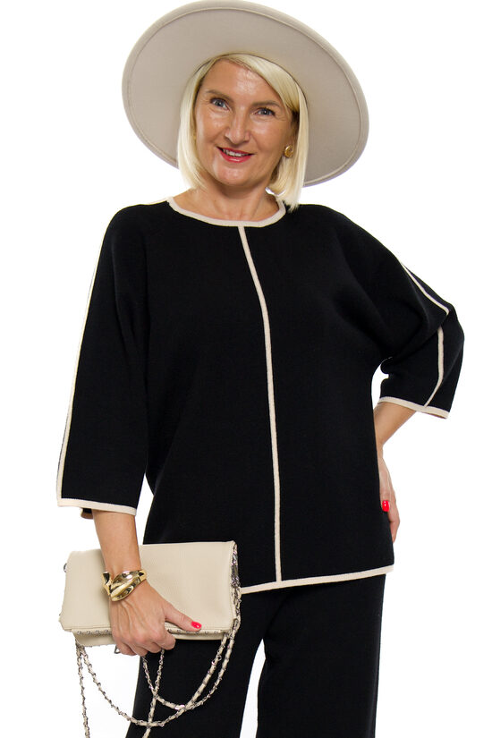 Melnas krāsas sieviešu džemperis PALMA