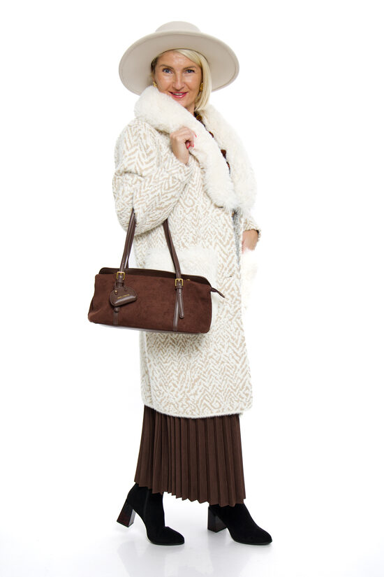 Elegants baltas krāsas sieviešu mētelis/kažociņš Deep Pink