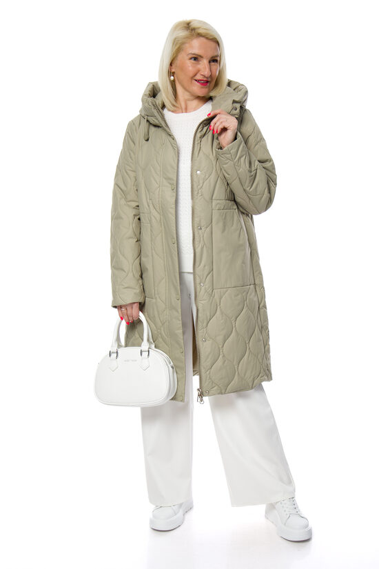 Starpsezonas sieviešu mētelis ar kapuci KATYA