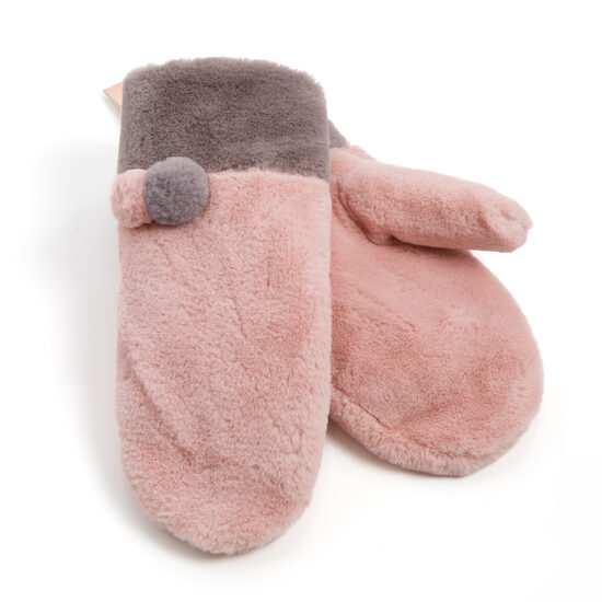 Gaiši rozā krāsas pūkaini, silti dūraiņi AURA.VIA