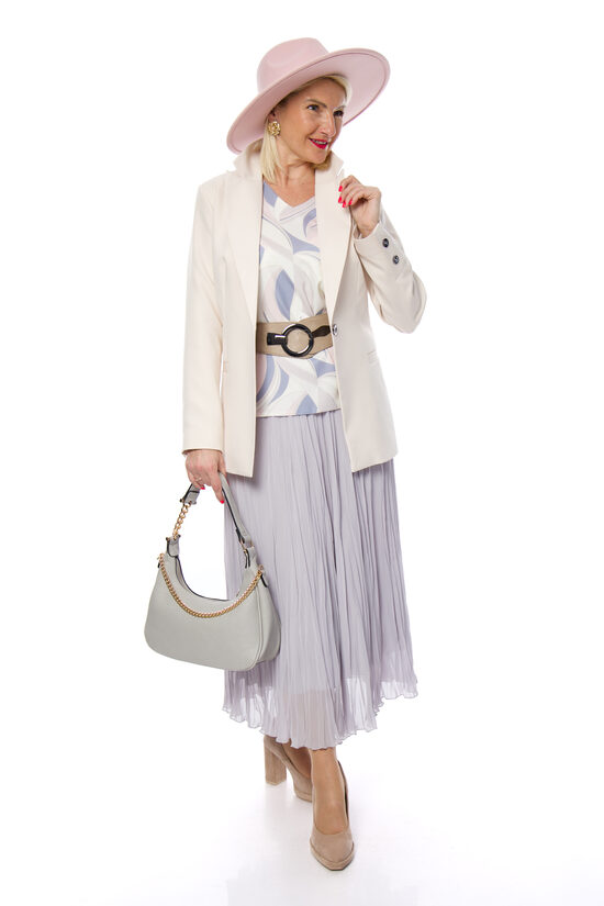 Gaiši pelēki svārki ar oderi Rosiak Styl