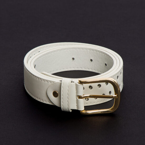 Balta josta ar zelta krāsas sprādzi