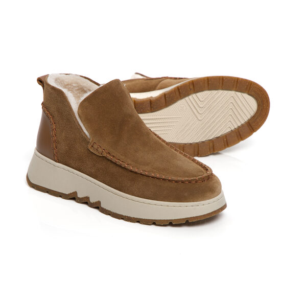 Ērti rudens-ziemas dabīgās zamšādas īsie sieviešu zābaki Nika KOMFORT