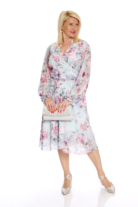 Eleganta kleita ar ziedu rakstu Loudress