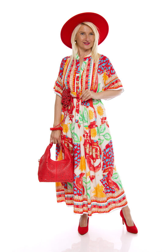 Viskozes auduma kleita ar V-veida izgriezumu BEST ONE