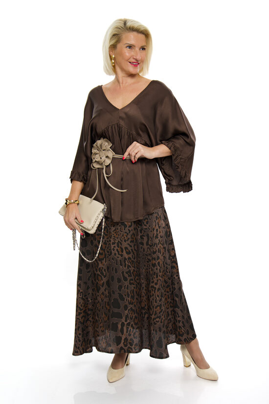 Brūnas krāsas svārki sievietēm Belle