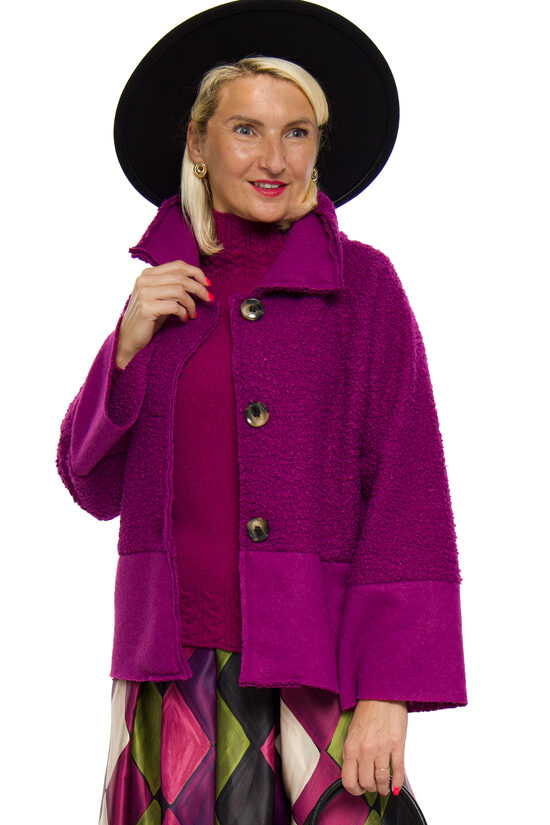 Stilīga fuksijas krāsas žakete sievietēm ITALY