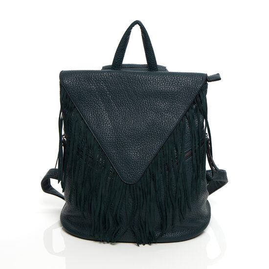 Zilganzaļas krāsas sieviešu mugursoma ar skarām TURBO BAGS