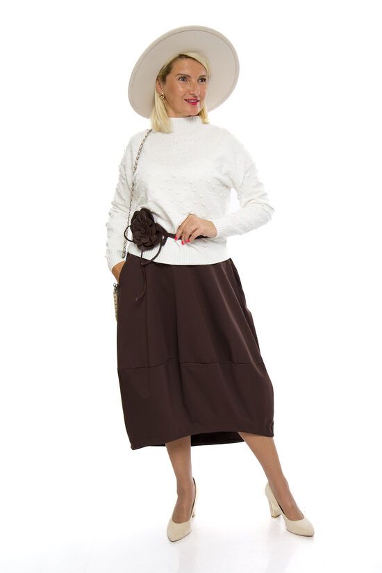Tumši brūni svārki ar kabatām LuCa