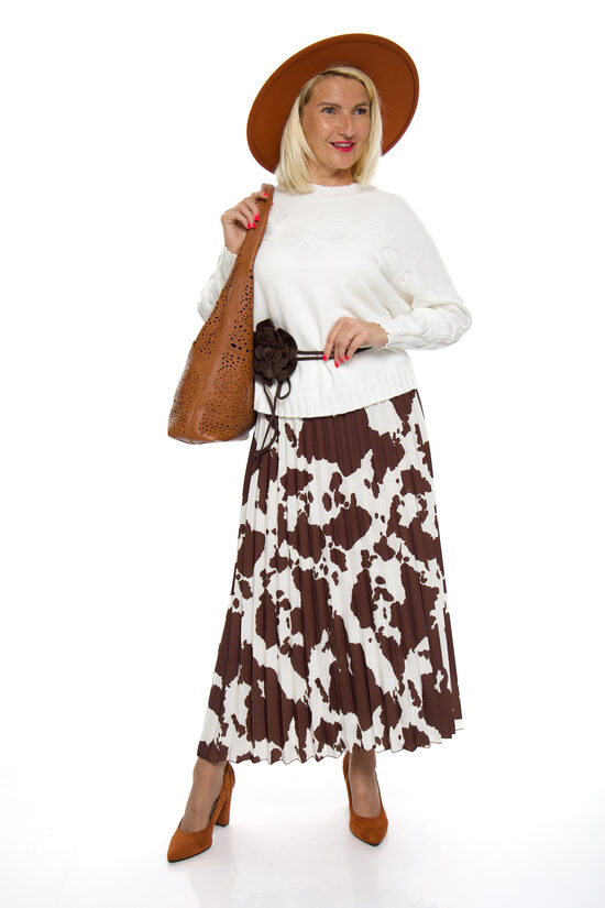 Plisēti svārki ar jostu H&G