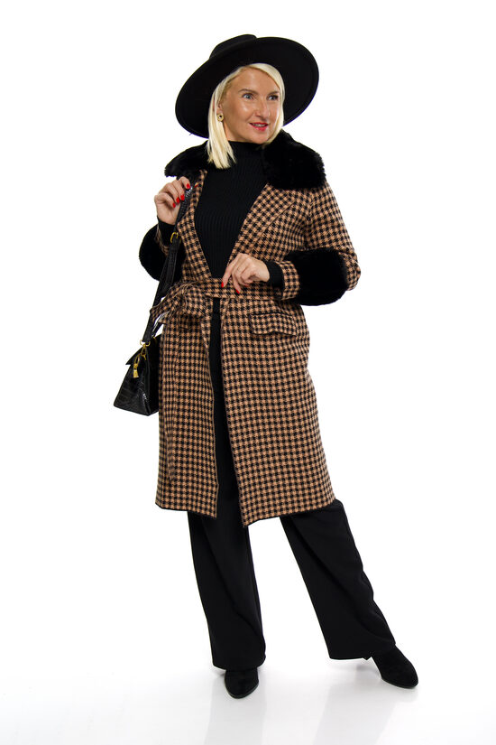 Sieviešu mētelis, sasienams ar jostiņu Bluoltre