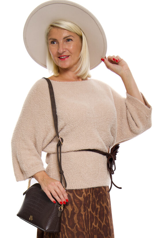 Bēšas krāsas mīksts sieviešu džemperis ITALY