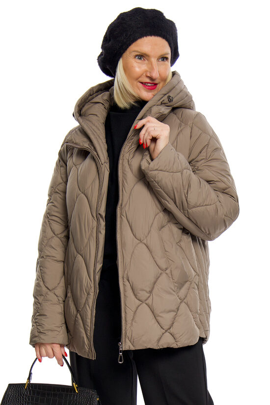 Pelēkas krāsas rudens-ziemas sieviešu virsjaka EAST OCEAN