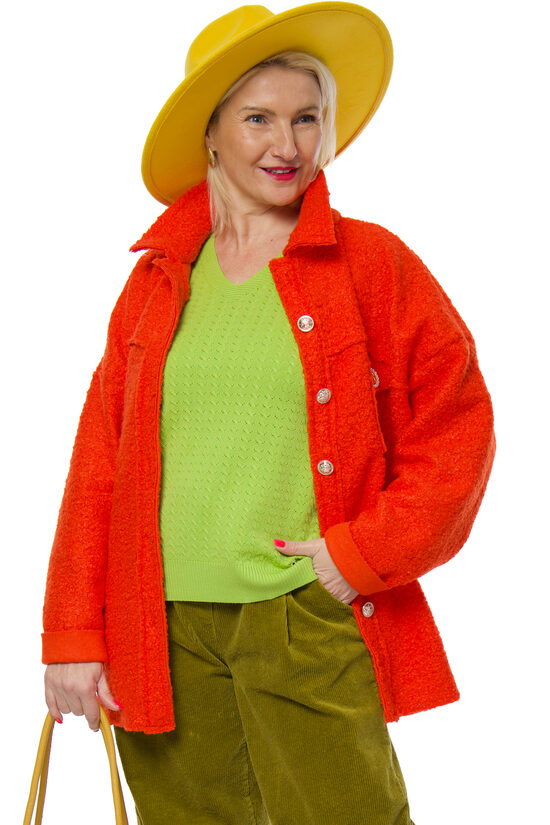 Oranžas krāsas viegla sieviešu virsjaka ITALY MODA