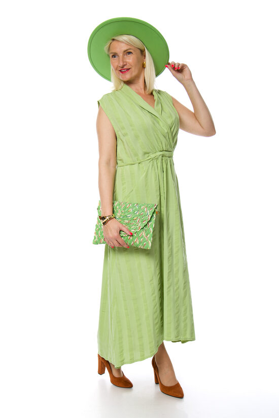 Zaļas krāsas eleganta kleita STELLA MILANI