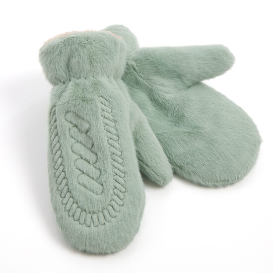 Gaiši zaļas krāsas pūkaini, silti dūraiņi Tajifu