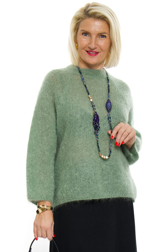 Zaļas krāsas kidmohēras džemperis MAGLIFICO TOSCANA 39