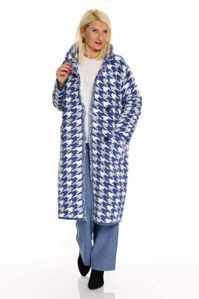 Alpaka sieviešu mētelis ar kabatām E-Woman