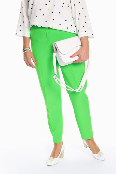 Zaļas auduma bikses Justyna