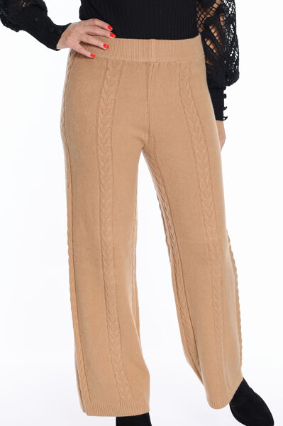 Adītas, brūnas sieviešu bikses Sweet Lady