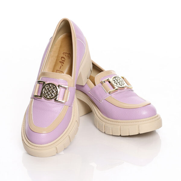 Platformas lillā krāsas kurpes-loferi sievietēm For-But