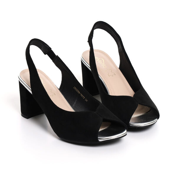 Vasaras augstpapēža kurpes Evento melnas