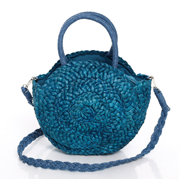 Zila, pīta salmu mazā sieviešu somiņa Pelletteria Beta b