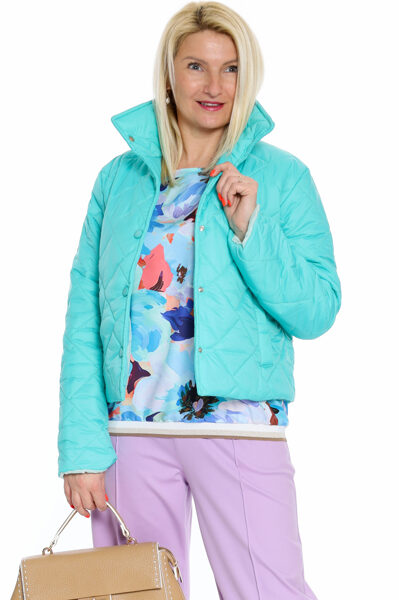 Tirkīza krāsas īsā vējjaka sievietēm Italy