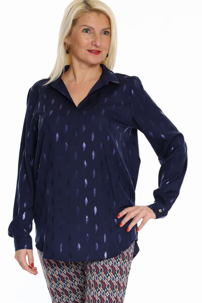 Eleganta, zilas krāsas sieviešu blūze Dam-Miel